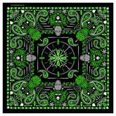 Wholesale Green Paisley Retro Skull Cotton Bandana Face Cover For Bikers